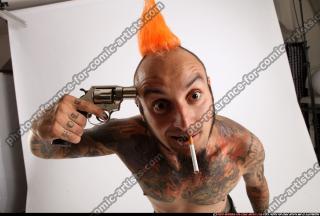 Edgar Revolver Pose With Cigarette
